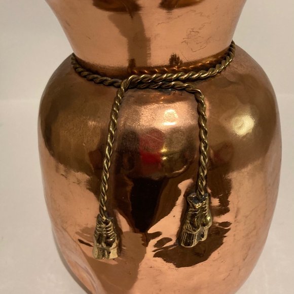 Vintage Metal Copper and Brass Vase, Planter, - Picture 2 of 4